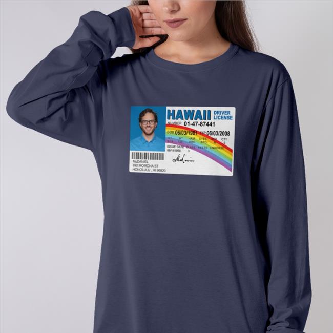 Jason Mccourty Mcdaniel Hawaii Driver License T Shirt