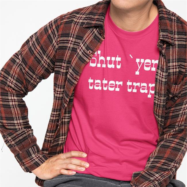 Shut Yer Tater Trap Shirt Black D0cshartens Shut Yer Tater Trap Tee
