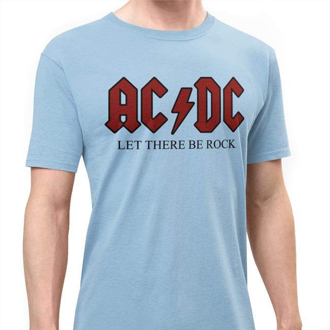 AC DC Let There Be Rock Offical Tee Athletic Heather Deadbutterflii