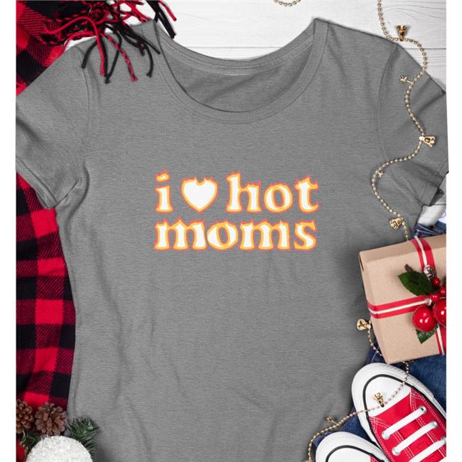 Danny Duncan Merchandise I Heart Hot Moms Flame White Hooded Sweatshirt Dannyduncan69