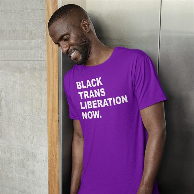 Michael_AW77 Black Trans Liberation Now Sweatshirt