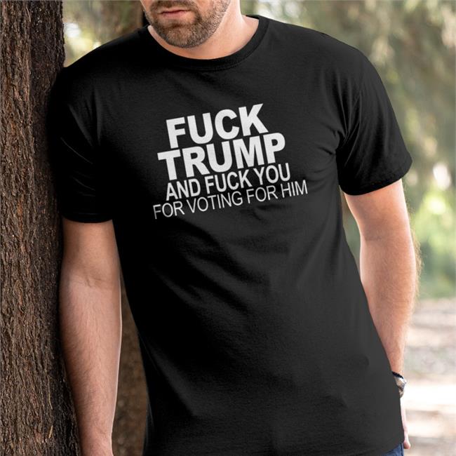 Fuck Trump And Fuck You For Voting For Him Tank Top Black Donna