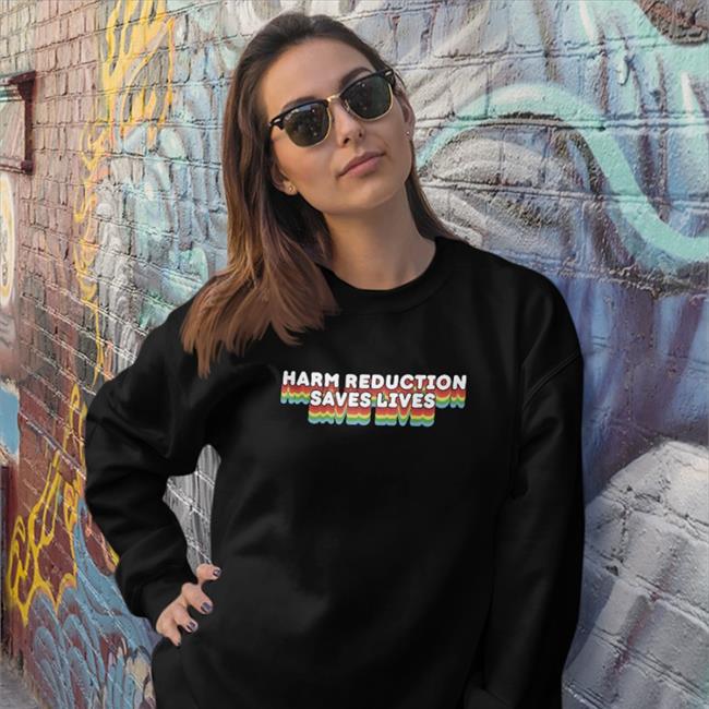 Fruitkace Harm Reduction Save Lives Crewneck Sweatshirt Dark53shadesoffruitkace