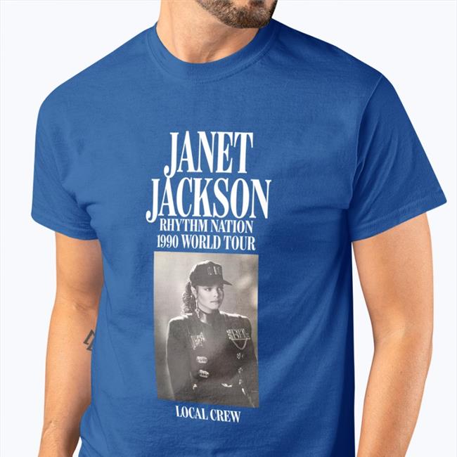 María Isabel Janet Jackson Rhythm Nation 1990 World Tour Local Crew T Shirt
