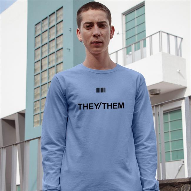 They Them Barcode T Shirt White