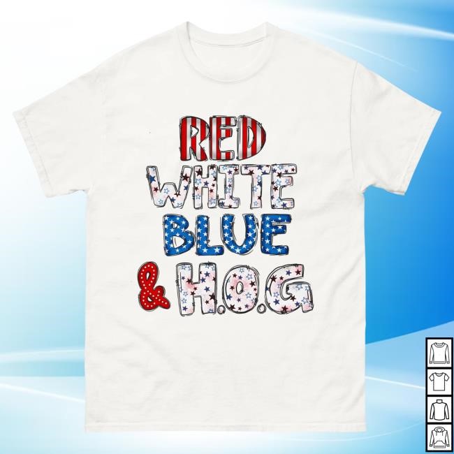 Official Hang Over Gang "Red, White, Blue & HOG" Popover Shirt HangOverGangOfficial