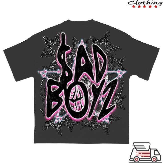 Official Sad Boyz Merch Store LHSBTEE008 - BLACK WASH T-Shirt