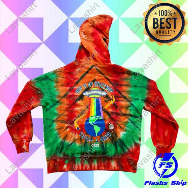 Official My Name Is Griz Shop Griz Spaceship Ufo-Dye Oversized Pullover Hoodie Tie Dye Mynameisgriz