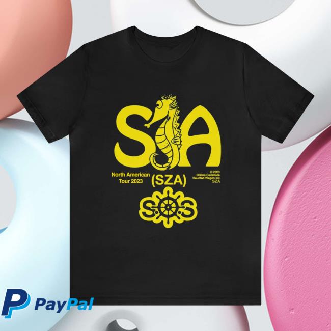 Sza Merchandise - Black Sos Seahorse North America Tour T-Shirt
