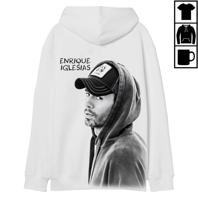 Enrique Iglesias Merch Portrait Enrique Iglesias Zip Up Pull Over Hoodie EnriqueIglesias