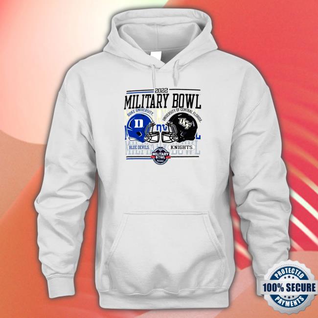 Duke University Blue Devils vs University of Central Florida Knights 2022 Military Bowl Dueling Helmets Shirt