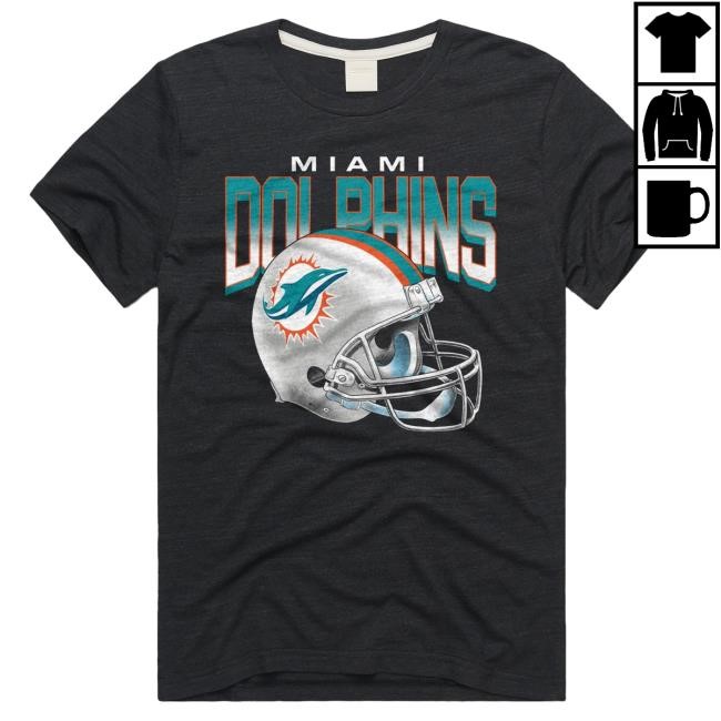 Miami Dolphins Gradient Helmet New Shirt Homage | Miami Dolphins Official | NFL Football