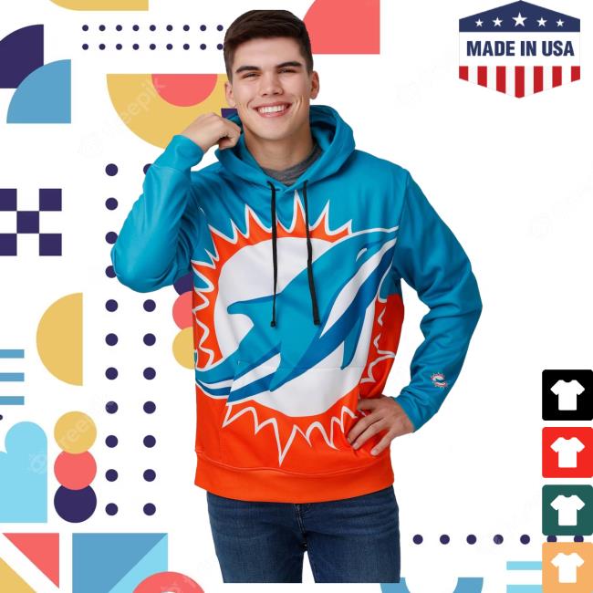 Official Foco Merch Store Shop Foco Miami Dolphins Bold Logo Sweatshirt Foco Apparel Clothing
