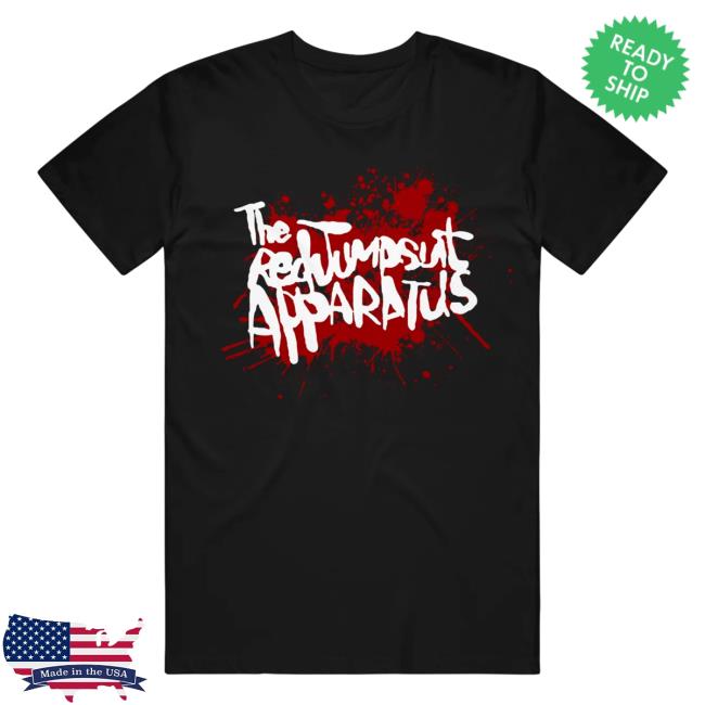 Official The Red Jumpsuit Apparatus Merch Splatter Black Shirt