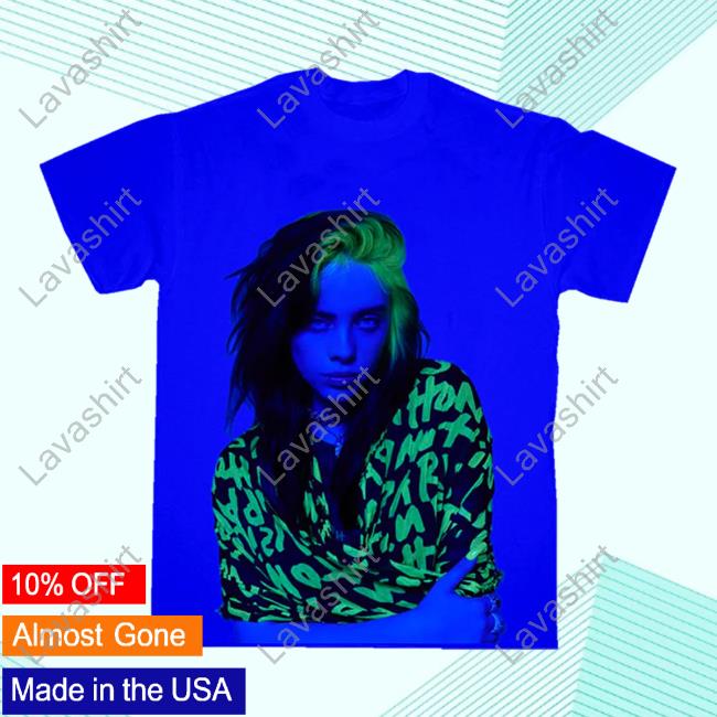 Official Billie Eilish Clothing Shop Store Blue Photo Tshirt Billieeilish Merch