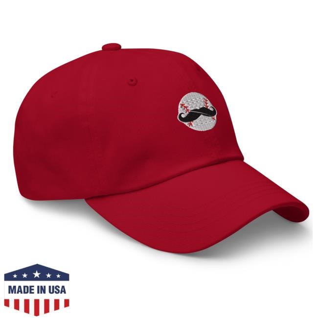 Cincy Shirts Baseball Mustache Dad Hat Adjustable Spring Cap