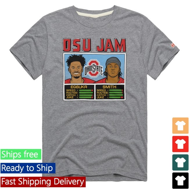 Official Osu Jam Egbuka And Smith New T-Shirt - Homage
