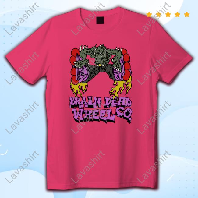 Brain Dead X Them Skates Kogan Dragon Wheel Tee Shirt