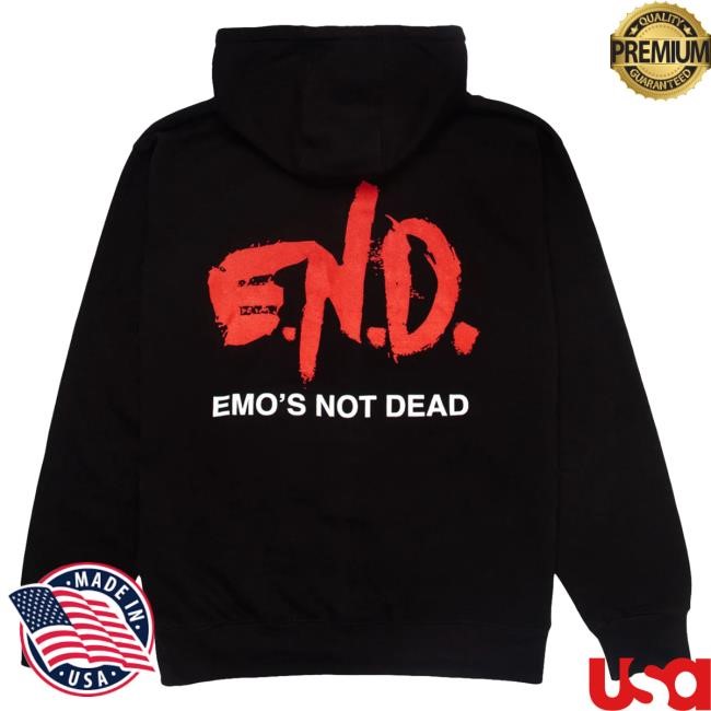 Official Emo's Not Dead Apparel Clothing E.N.D. Zip Hoody Emos Not Dead Merch