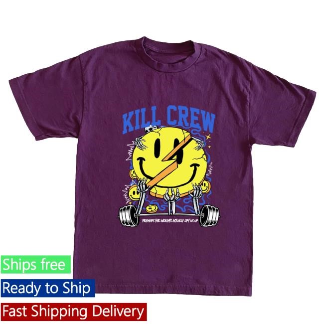 Official Kill Crew Apparel Clothing Oversized "Weights Lift Us Up" Tees - Purple KillCrew Shop