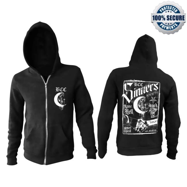 Blackcraft Cult Clothing Store BlackcraftCult Sinners Society - Zip Up Hood