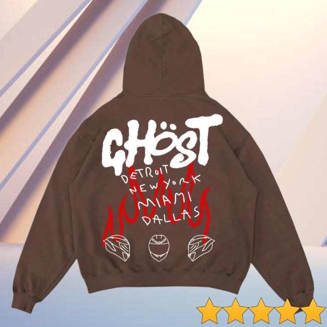 Official Ghost Racing Apparel Ghost Racing Flame Ghost Hoodies - Brown