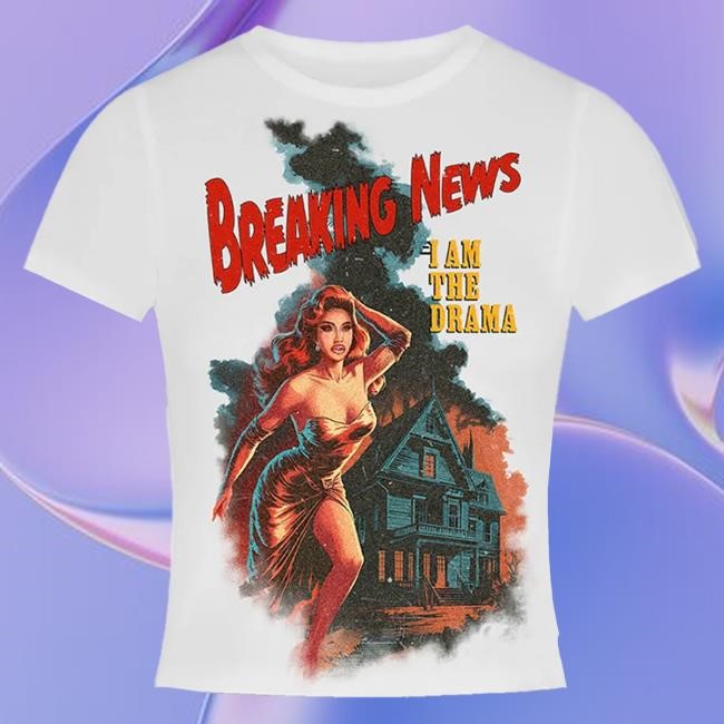 Official Cardi B Merch Store Am I The Drama? White New Shirt (Designed By Revolve) CardiB