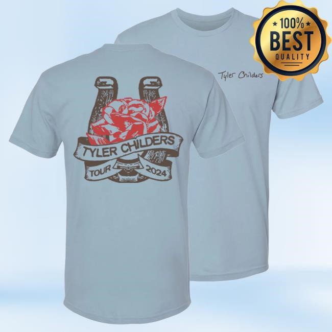 Official Tyler Childers Merch Store Tyler Childers Blue Muleshoe T-Shirt TylerChilders