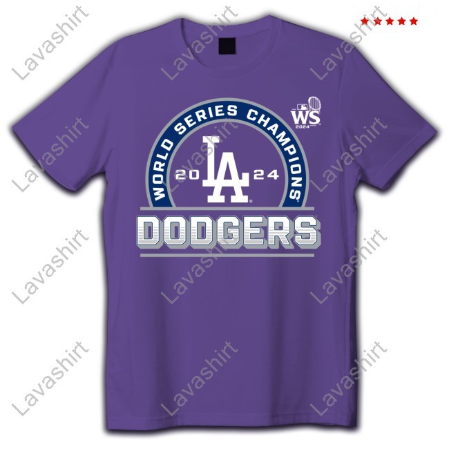 Los Angeles Dodgers Fanatics 2024 World Series Champions With All Texas Rangers Signatures Tee
