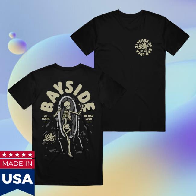 Official Bayside Merch Mirror Black Tee