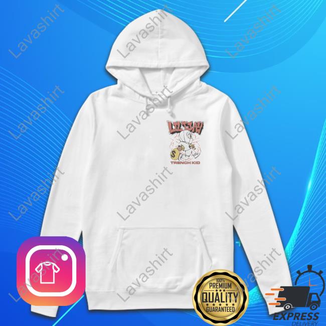 Lil Tjay Cartoon Trench Kid White Hooded Sweatshirt