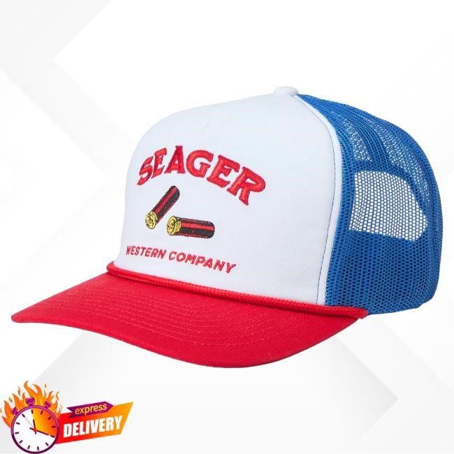 Official Seager Clothing Store Shop Seager Gone Huntin' Mesh Snapback Hat Red/White/Blue Seagerco