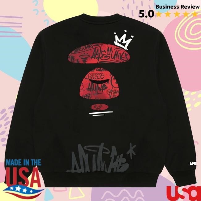 Bape Moonface Logo Print Sweatshirt