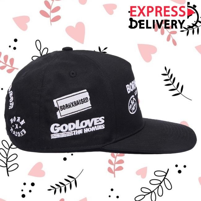 Official Born X Raised Merch Store Shop Born X Raised Dotcom Snapback Cap: Black BornxRaised