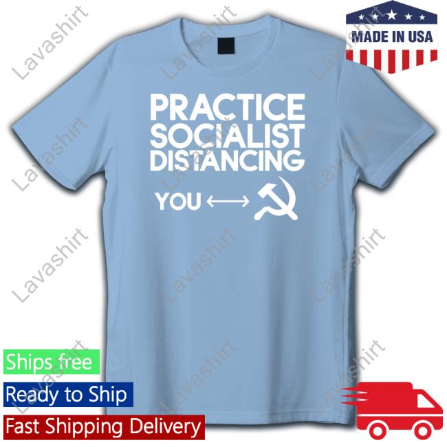 Practice Socialist Distancing Hooded Sweatshirt Agora Threads Merch