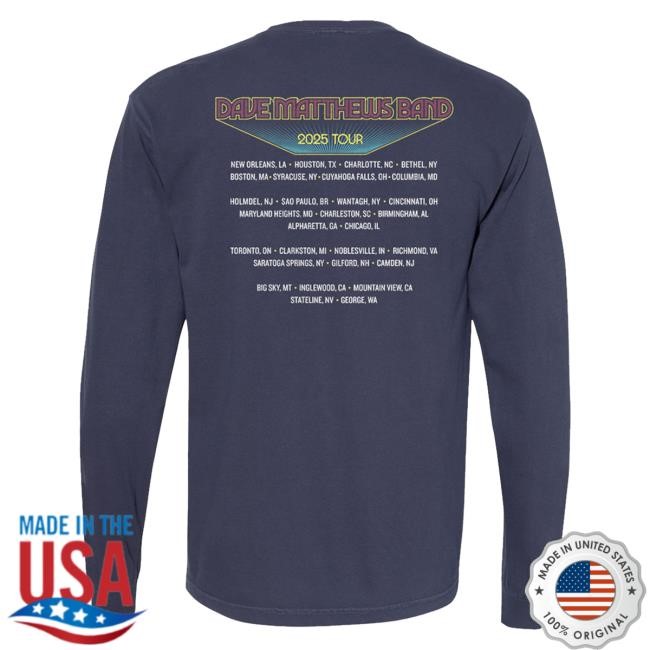Official Dave Matthews Band Store 2025 Tour Long-Sleeve