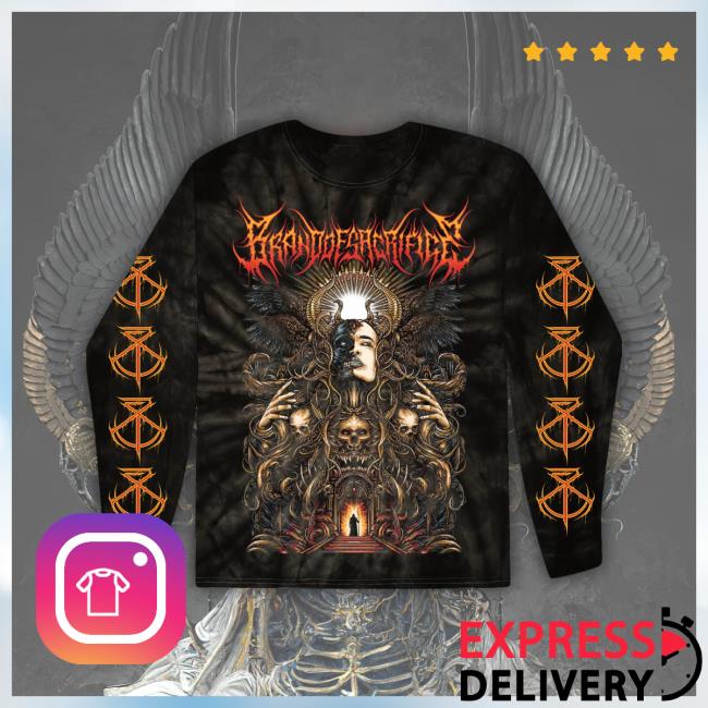 Official Brand Of Sacrifice Merch Sigil Black Dye Long Sleeve Shirts