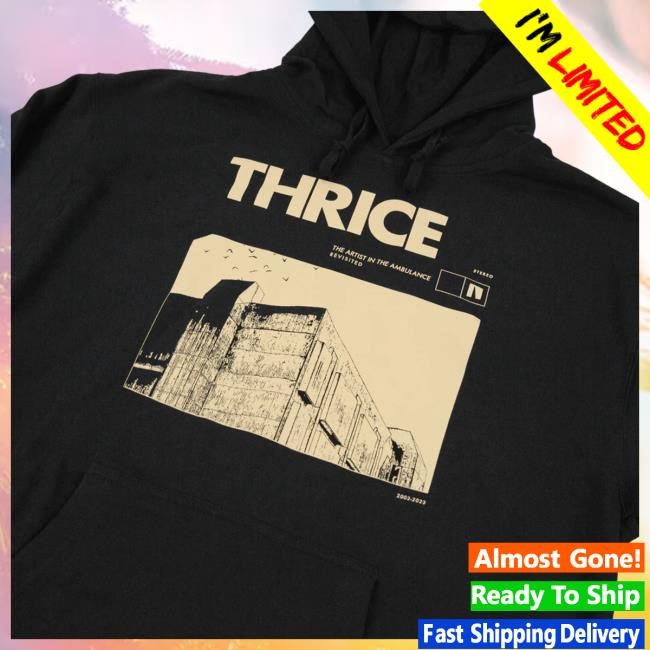 Official Thrice Merch Thrice The Artist in the Ambulance 20th Anniversary Popover Hoodie