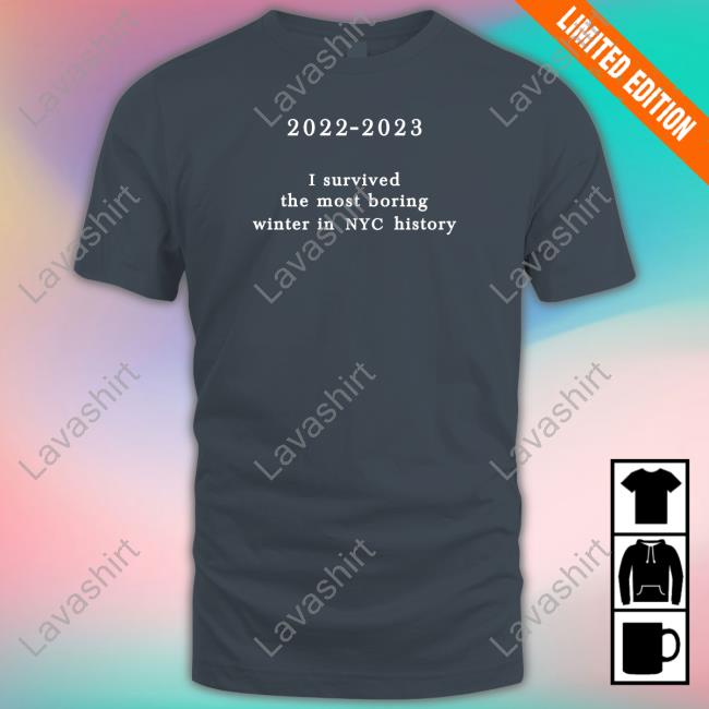 2022-2023 I Survived The Most Boring Winter In Nyc History Hoodie