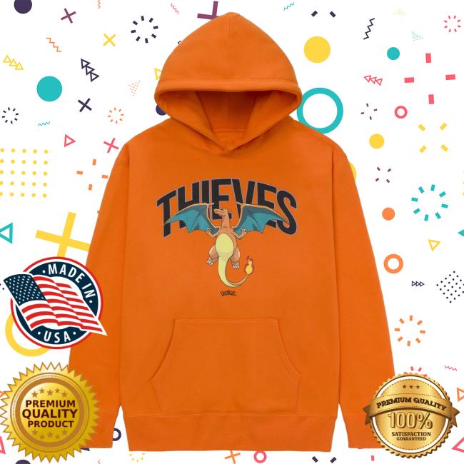 Official 100 Thieves Merch Store Shop 100Thieves Charizard Crewneck Sweatshirt - Orange 100T