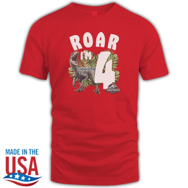 Jurassic world birthday raptor roar I’m 4 Hooded Sweatshirt
