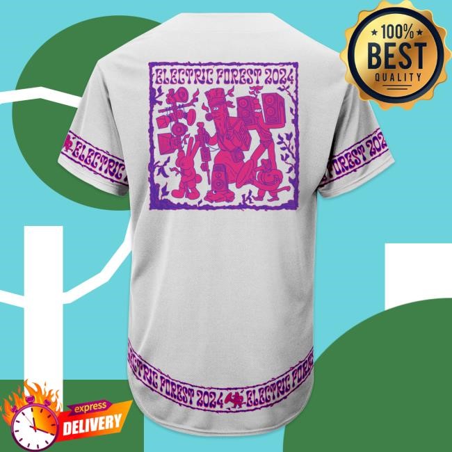 2025 Forest Goods Crew's All Here Baseball Jersey Shirts Electric Forest Festival Official