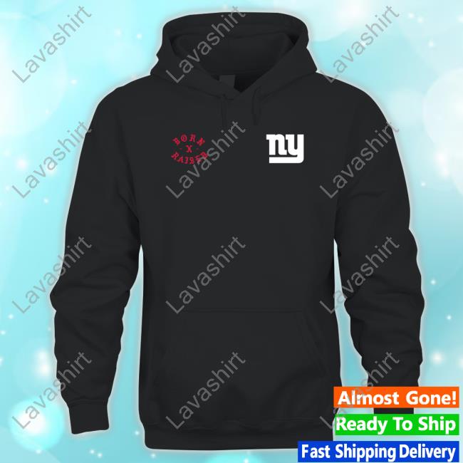 Official Born X Raised Black New York Giants Hooded Sweatshirt