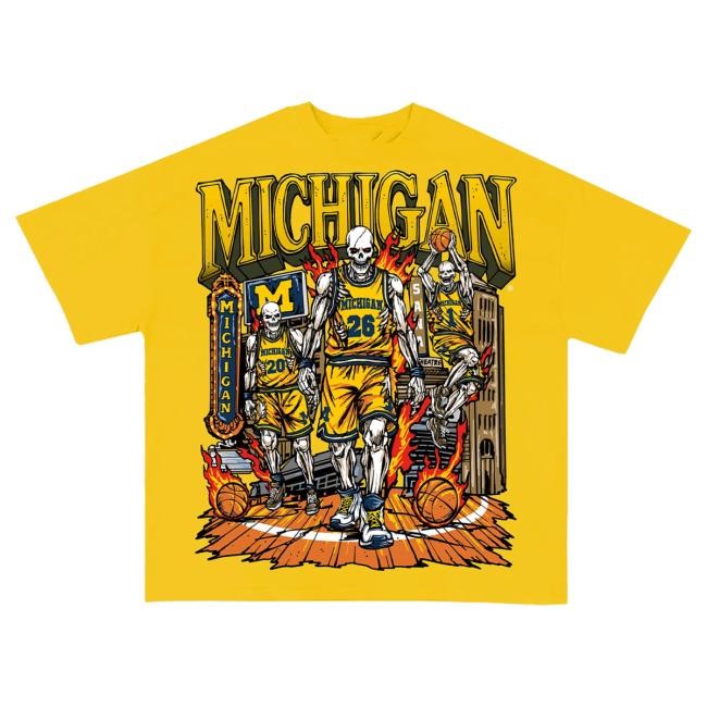 Campus Day Energy Michigan Skelly Maize Tee Sana Detroit