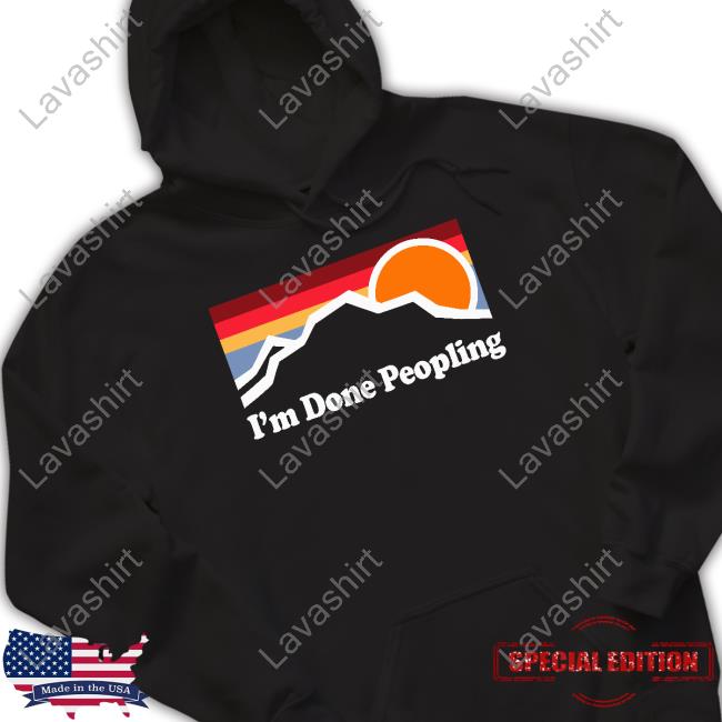 I'm Done Peopling Hoodies Kitty