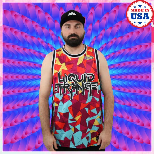 Official Wakaan Merch Store Liquid Stranger 'Geometric' Basketball Jersey T-Shirts