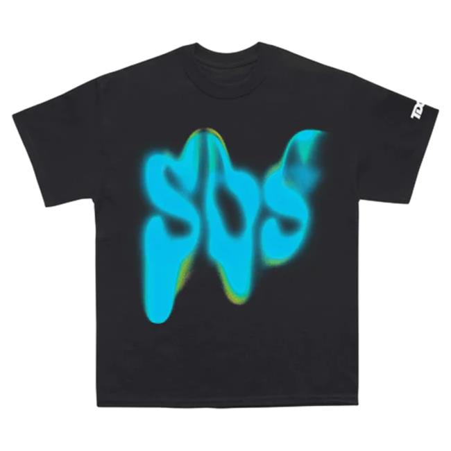 Official Clothing Top Dawg Entertainment Merch Store Sza - Sos Glow Shirt 2023 (Black)