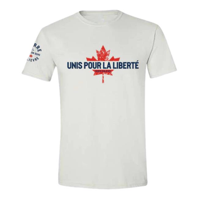 Official Pierre Poilievre Conservative Party Of Canada New Shirt nisexe Unis Pour La Liberté White