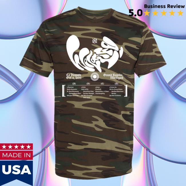 Official Hello Merch La Dispute Calder Camo New Shirt HelloMerch LaDispute