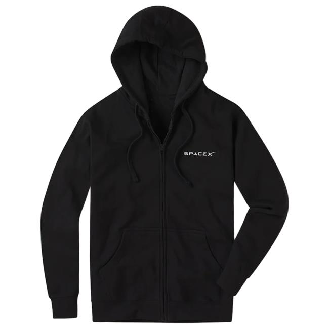 Spacex Merch Shop F9 Zip Up Hoodie